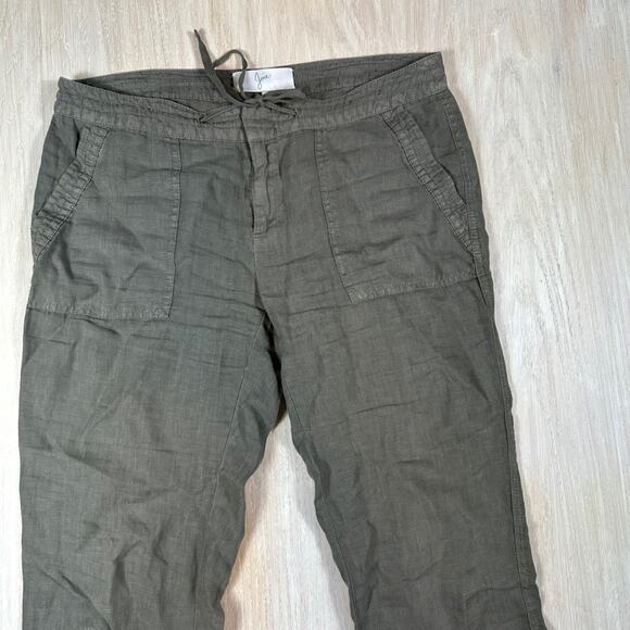 REVOLVE Joie 100% Linen Martesha Linen Pants in Fatigue Casual Lightweight 4 - Picture 2 of 14